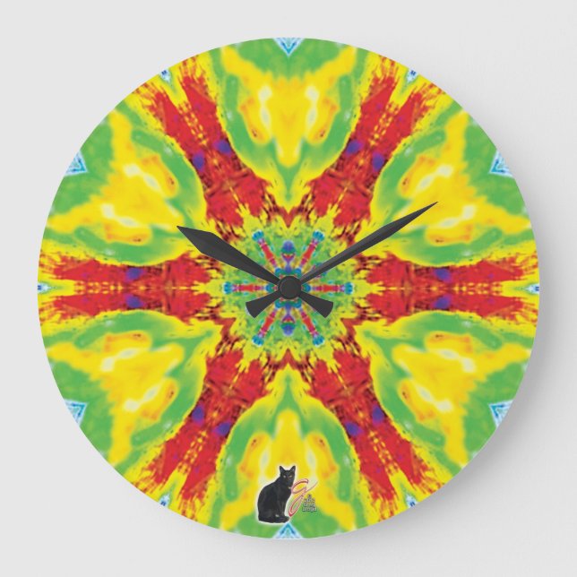 Dragoneye Kaleidoscope Large Clock (Front)