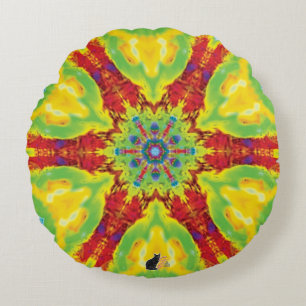 Dragoneye Kaleidoscope  Round Cushion