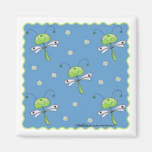 Dragonflies and Daisies Magnet