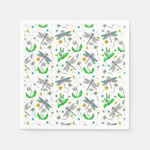 Dragonflies and Dandelions Napkin