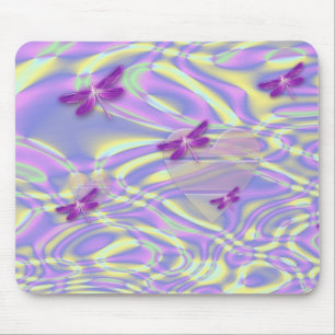 Dragonflies and Hearts Mouse Pad