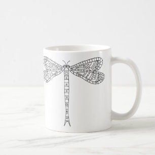 Dragonflies and Lilies Mug 2  to Paint