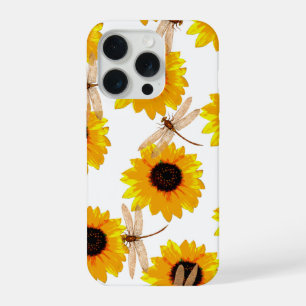 Dragonflies And Sunflowers,  iPhone 15 Pro Case