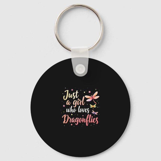 Dragonflies Animals Women Gift Idea Dragonfly (2) Key Ring (Front)