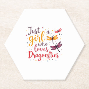 Dragonflies Animals Women Gift Idea Dragonfly (4) Paper Coaster