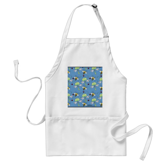 Dragonflies, Bees and Ladybugs Collage Standard Apron (Front)