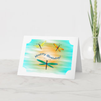 Dragonflies Birthday Card