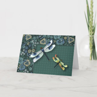 Dragonflies Birthday Card (Large Print)
