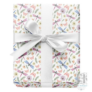 Dragonflies & Butterflies Wrapping Paper
