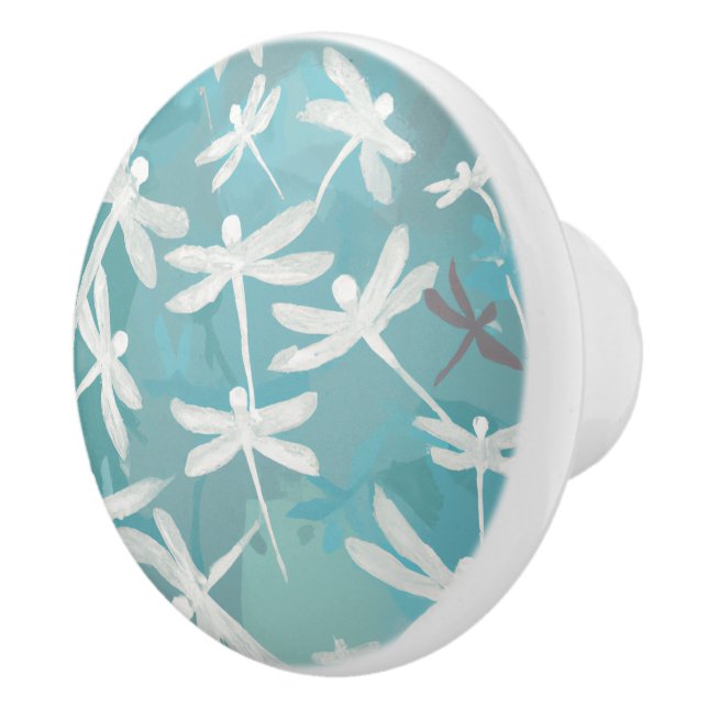 Dragonflies Ceramic Pull (Right)