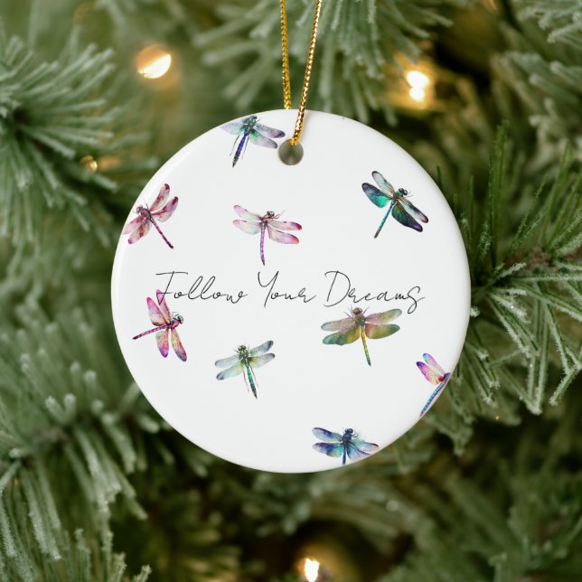 Dragonflies Ceramic Tree Decoration (Tree)