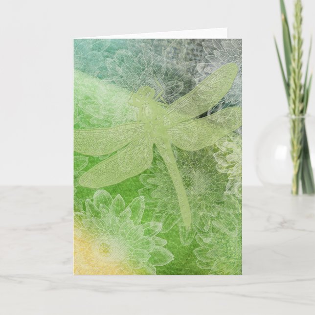 Dragonflies Damselflies Flower | Greeting Cards (Front)
