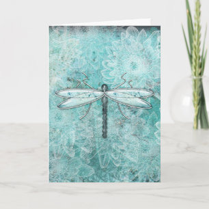 Dragonflies Damselflies Flowers   Greeting Cards