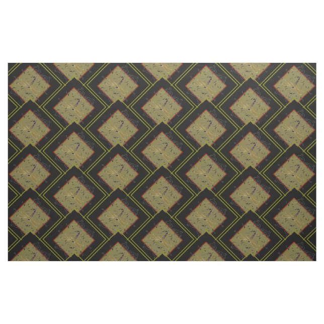 Dragonflies in Block Pattern Fabric (Fat Quarter)