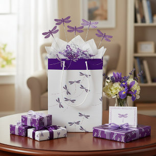 Dragonflies in flight medium gift bag
