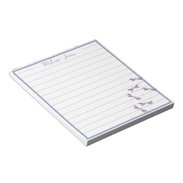 Dragonflies in flight personalised notepad (Angled)