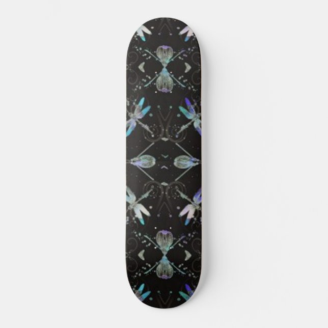 Dragonflies Jewelled Skateboard (Front)
