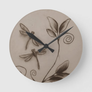 Dragonflies.jpg Round Clock