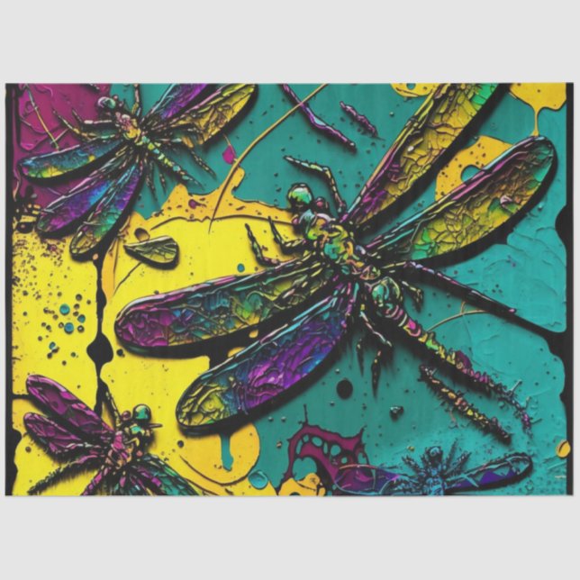 Dragonflies Large Gift Bag Tissue Paper (Front)