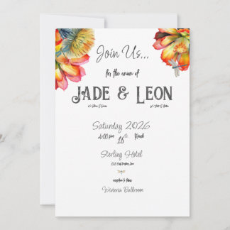 Dragonflies Love Forever Wedding Invitation