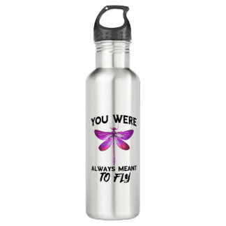 Dragonflies Nature Insect Always Meant To Fly Drag 710 Ml Water Bottle