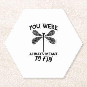 Dragonflies Nature Insect Always Meant To Fly Drag Paper Coaster