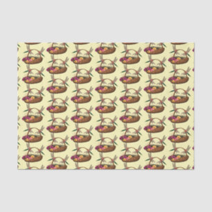 Dragonflies On Flower Basket Pattern Tissue Paper
