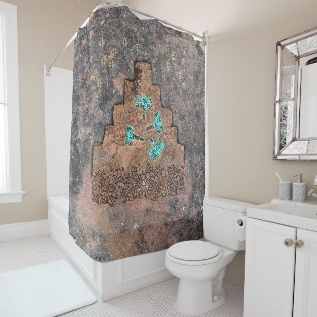 Dragonflies on the Mountain Shower Curtain (In Situ)