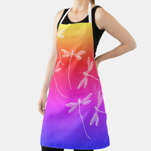 Dragonflies on water apron