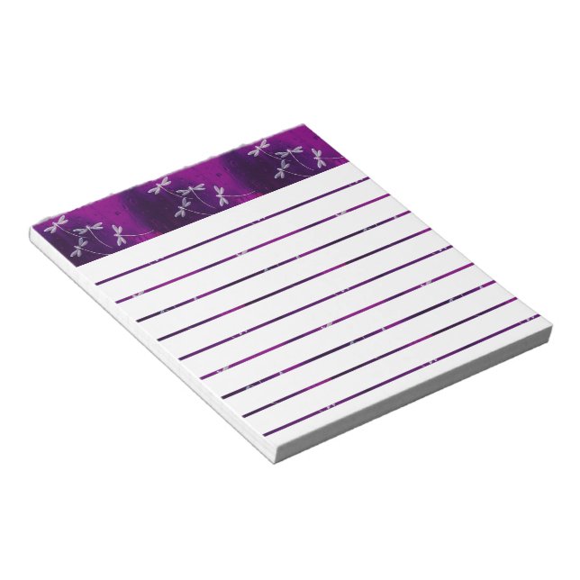 Dragonflies on water notepad (Angled)