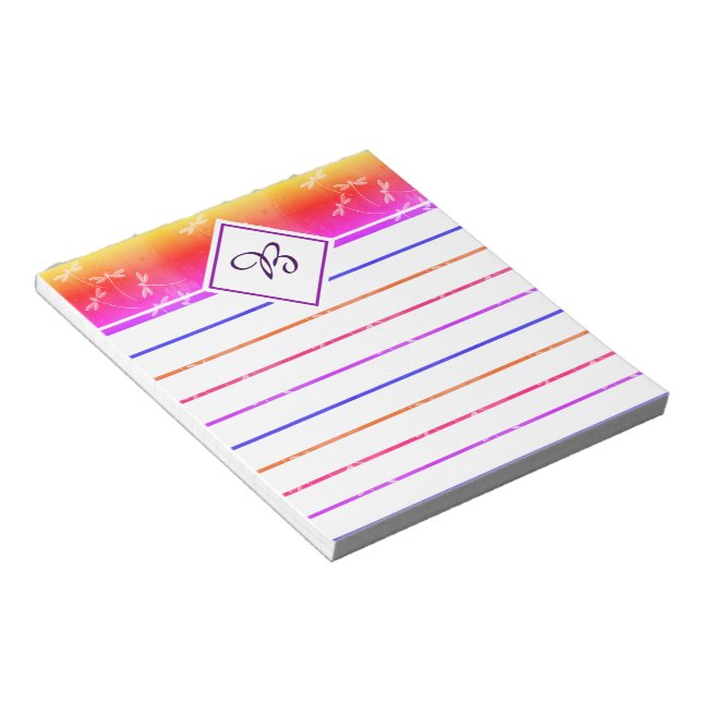 Dragonflies on water notepad (Angled)