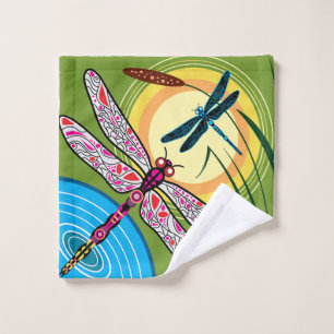 Dragonflies Over Water Wash Cloth