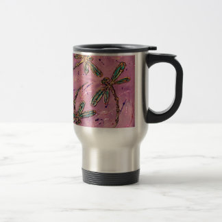 Dragonflies Pink Fizz Travel Mug