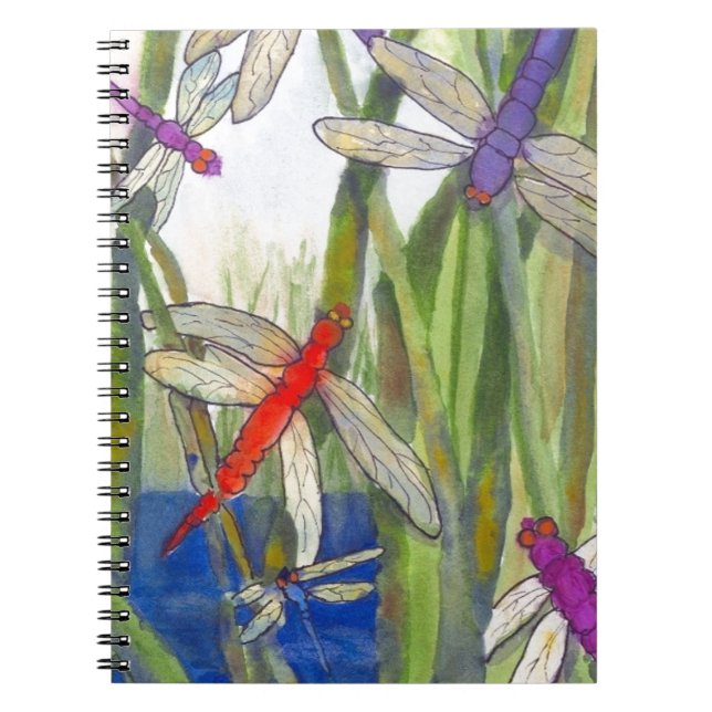Dragonflies Summer Spiral Notebook (Front)