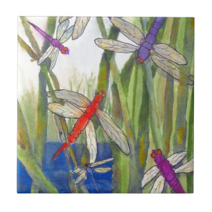 Dragonflies Summer Tile