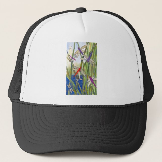 Dragonflies Summer Trucker Hat (Front)