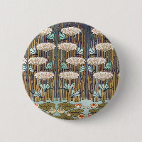 Dragonflies Water Lilies Marsh Art Nouveau