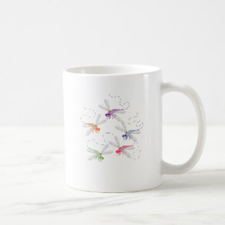 Dragonflies Whimsical Cartoon Art Coffee Mug