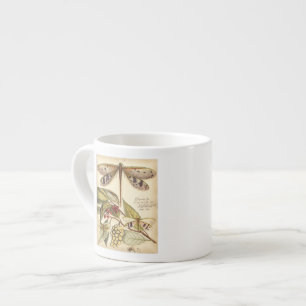 Dragonflies with Leaves and Fruit Espresso Cup