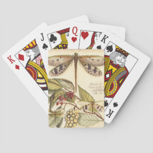 Dragonflies with Leaves and Fruit Playing Cards