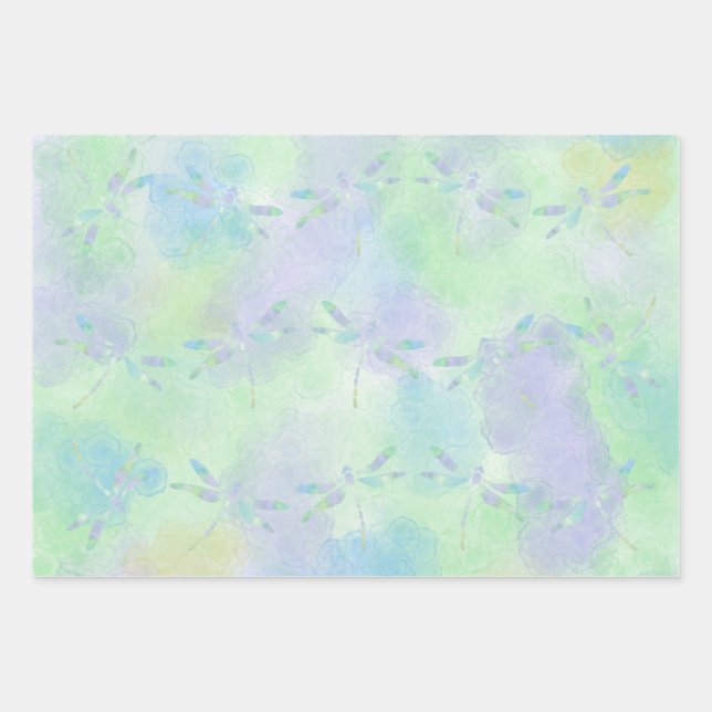 Dragonflies Wrapping Paper Sheets (Front)