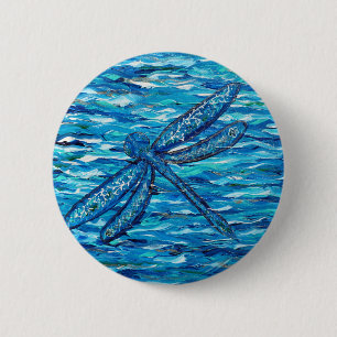 Dragonfly 2 6 cm round badge