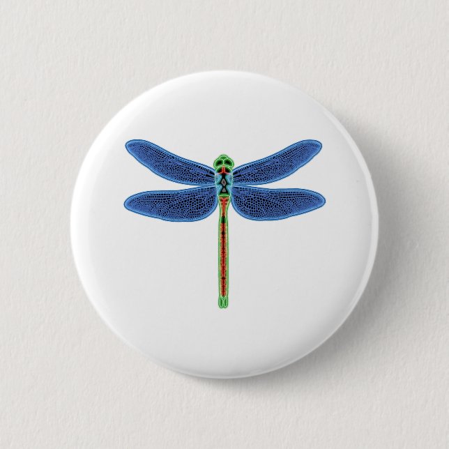 Dragonfly                             6 cm round badge (Front)