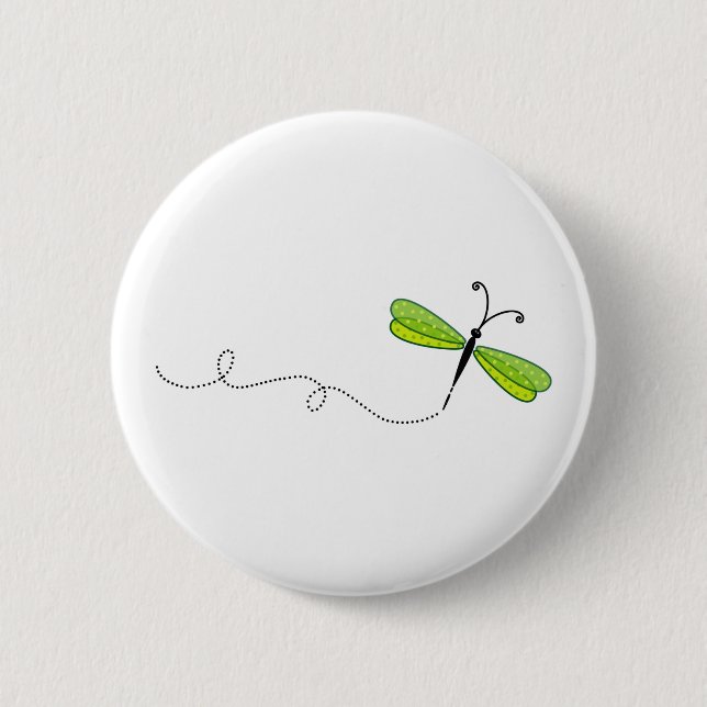 dragonfly 6 cm round badge (Front)