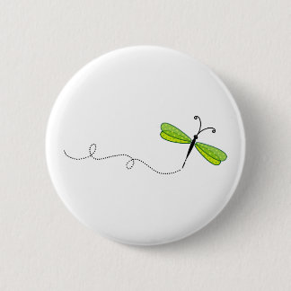 dragonfly 6 cm round badge