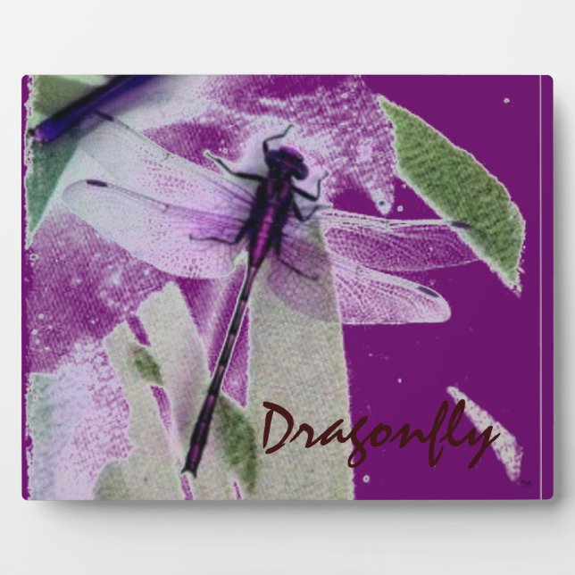 Dragonfly Abstract Art Plaque (Front)