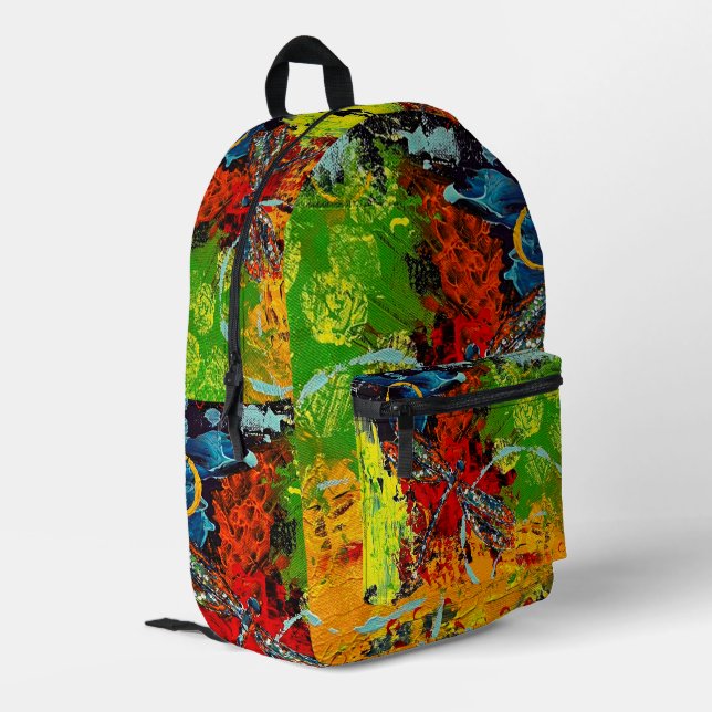 Dragonfly Abstract Back Pack Bag (Back Corner Left)