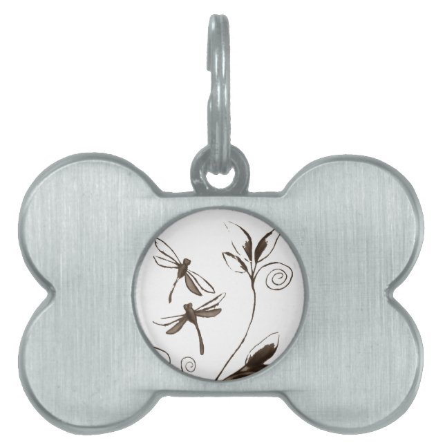 Dragonfly Abstract Pet Tag (Front)