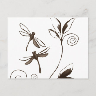 Dragonfly Abstract Postcard