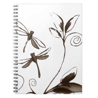 Dragonfly Abstract Spiral Notebook